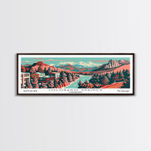 Cargar imagen en el visor de la galería, Colorado Springs Colorado Panoramic Travel Poster Canvas Print