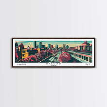 Load image into Gallery viewer, Dallas Texas Panoramic Travel Poster Canvas Print