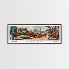 Carregar imagem no visualizador da galeria, Baltimore Maryland Panoramic Painting, Mid Century Modern Framed Canvas Print, Retro Pop Art Travel Poster, Wall Decor, Home Decor, Wall Hanging