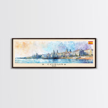 Carregar imagem no visualizador da galeria, A Coruña Spain Travel Art, City Art, Framed Canvas Print or Metal Wall Art, Europe Travel Poster, Panoramic Wall Art, Extra Wide Wall Art