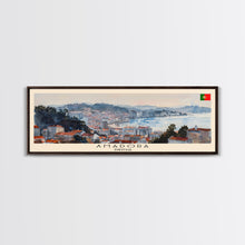 Load image into Gallery viewer, Amadora Portugal Travel Print Wall Art, Panoramic City Art, Travel Art, Wall Decor, Vacation Gift, Framed Canvas Print Or Metal Art