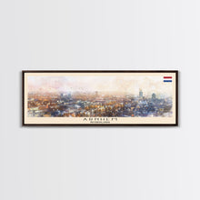 Load image into Gallery viewer, Arnhem Netherlands Wall Art, Panoramic Travel Poster, Panoramic Framed Canvas Print, City Wall Art, Wall Hanging Home Decor, Travel Art