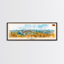 Load image into Gallery viewer, Berlin Germany Travel Print Wall Art, Panoramic City Art, Travel Art, Wall Decor, Vacation Gift, Framed Canvas Print Or Metal Art