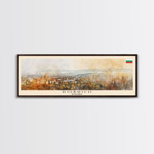 Load image into Gallery viewer, Dobrich Bulgaria Travel Art, City Art, Framed Canvas Print or Metal Wall Art, Europe Travel Poster, Panoramic Wall Art, Extra Wide Wall Art