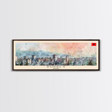Load image into Gallery viewer, Durres Albania Travel Print Wall Art, Panoramic City Art, Travel Art, Wall Decor, Vacation Gift, Framed Canvas Print Or Metal Art
