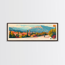 Load image into Gallery viewer, Almeria Spain Wall Art, Panoramic Travel Poster, Panoramic Framed Canvas Print, City Wall Art, Wall Hanging Home Decor, Travel Art