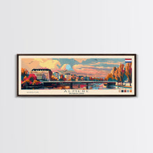 Load image into Gallery viewer, Almere Netherlands Panoramic Travel Poster, Framed Canvas Print or Metal Wall Art, Travel Art, Home Decor, Panoramic Painting, Midcentury Art
