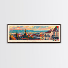 Load image into Gallery viewer, Amadora Portugal Travel Print Wall Art, Panoramic City Art, Travel Art, Wall Decor, Vacation Gift, Framed Canvas Print Or Metal Art