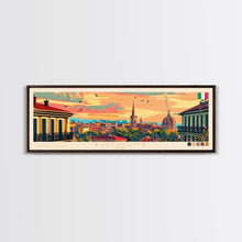 Carregar imagem no visualizador da galeria, Bologna Italy Wall Art, Panoramic Travel Poster, Panoramic Framed Canvas Print, City Wall Art, Wall Hanging Home Decor, Travel Art