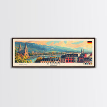 Load image into Gallery viewer, Bonn Germany Travel Print Wall Art, Panoramic City Art, Travel Art, Wall Decor, Vacation Gift, Framed Canvas Print Or Metal Art