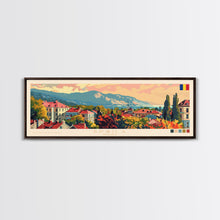 Load image into Gallery viewer, Braila Romania Travel Art, City Art, Framed Canvas Print or Metal Wall Art, Europe Travel Poster, Panoramic Wall Art, Extra Wide Wall Art