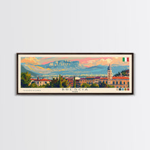 Load image into Gallery viewer, Brescia Italy Travel Print Wall Art, Panoramic City Art, Travel Art, Wall Decor, Vacation Gift, Framed Canvas Print Or Metal Art