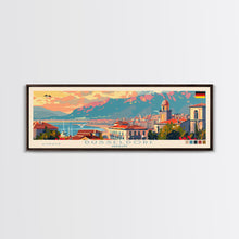 Load image into Gallery viewer, Dusseldorf Germany Travel Art, City Art, Framed Canvas Print or Metal Wall Art, Europe Travel Poster, Panoramic Wall Art, Extra Wide Wall Art