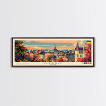 Load image into Gallery viewer, Dnipro Ukraine Wall Art, Panoramic Travel Poster, Panoramic Framed Canvas Print, City Wall Art, Wall Hanging Home Decor, Travel Art