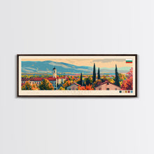 Load image into Gallery viewer, Dobrich Bulgaria Travel Art, City Art, Framed Canvas Print or Metal Wall Art, Europe Travel Poster, Panoramic Wall Art, Extra Wide Wall Art
