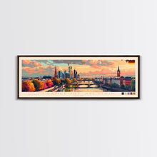 Carregar imagem no visualizador da galeria, Frankfurt Germany Travel Print Wall Art, Panoramic City Art, Travel Art, Wall Decor, Vacation Gift, Framed Canvas Print Or Metal Art