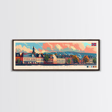 Carregar imagem no visualizador da galeria, Fredrikstad Norway Travel Art, City Art, Framed Canvas Print or Metal Wall Art, Europe Travel Poster, Panoramic Wall Art, Extra Wide Wall Art