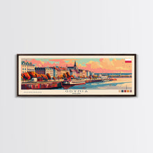Load image into Gallery viewer, Gdynia Poland Travel Art, City Art, Framed Canvas Print or Metal Wall Art, Europe Travel Poster, Panoramic Wall Art, Extra Wide Wall Art