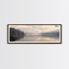 Carregar imagem no visualizador da galeria, Baker Lake Panoramic Framed Canvas Print, Lake House Decor, Minimalist Art, Travel Poster, Scenic View, Nature Wall Art