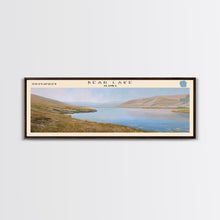 Load image into Gallery viewer, Bear Lake USA North Slope Alaska Panoramic Framed Canvas Print, Lake House Decor, Scenic Painting, Travel Poster, Nature Scene