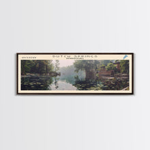 Load image into Gallery viewer, Dutch Springs Pennsylvania Framed Canvas Print, Lake House Art, Panoramic Wall Art, Travel Poster, Rustic Lake Painting, Home Decor