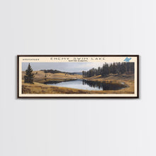 Load image into Gallery viewer, Enemy Swim Lake South Dakota Framed Canvas Print, Lake House Decor, Panoramic Wall Art, Travel Poster, Rustic Lake Painting, Home Decor