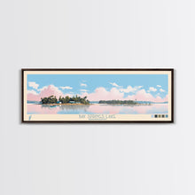 Load image into Gallery viewer, Bay Springs Lake Mississippi Framed Canvas Print, Panoramic Wall Art, Midcentury Modern, Pop Art, Travel Poster, Scenic Living Room Decor, Bedroom Art