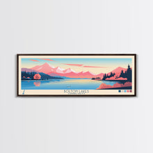 Load image into Gallery viewer, Bolton Lakes Connecticut Framed Canvas Print, Panoramic Wall Art, Midcentury Modern, Pop Art, Travel Poster, Scenic Living Room Art, Lake House Decor