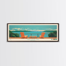 Carregar imagem no visualizador da galeria, Table Rock Lake, Missouri Framed Canvas Print, Lake House Art, Midcentury Modern Decor, Pop Art, Travel Poster, Living Room Wall Art