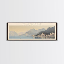 Load image into Gallery viewer, Amalfi Coast COUNTRY Travel Poster Print, Framed Canvas Print, Italy Travel Art, Wood Framed Art, Wall Hanging, Home Decor