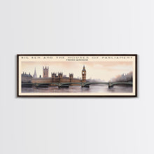 Load image into Gallery viewer, Big Ben and the Houses of Parliament Wall Art Travel Poster Print, Gift For Travel Lover, Vacation Gift, COUNTRY Wall Art, Home Decor, Original Art