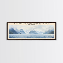 Carregar imagem no visualizador da galeria, Fiordland National Park Travel Print Wall Art, Travel Poster Print, Retro Style COUNTRY Home Decor, Wall Hanging, Travel Gift Idea, Unique Metal Art