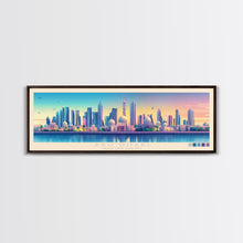 Carregar imagem no visualizador da galeria, Abu Dhabi, United Arab Emirates Panoramic Travel Poster Canvas Print, Abu Dhabi, United Arab Emirates Painting, United Arab Emirates Art, Abu Dhabi Travel Art, Living Room Painting