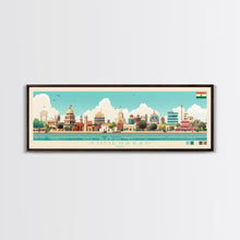 Carregar imagem no visualizador da galeria, Ahmedabad, India Panoramic Travel Poster Canvas Print, Ahmedabad, India Painting, India Art, Ahmedabad Travel Art, Living Room Painting