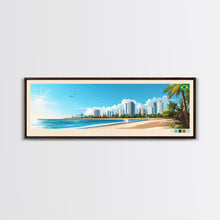 Load image into Gallery viewer, Aracaju, Brazil Panoramic Travel Poster Canvas Print, Aracaju, Brazil Painting, Brazil Art, Aracaju Travel Art, Guest Room Painting