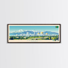 Carregar imagem no visualizador da galeria, Ashgabat, Turkmenistan Panoramic Travel Poster Canvas Print, Ashgabat, Turkmenistan Painting, Turkmenistan Art, Ashgabat Panoramic Travel Art, Travel Painting