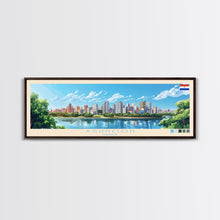 Load image into Gallery viewer, Asuncion, Paraguay Panoramic Travel Poster Canvas Print, Asuncion, Paraguay Painting, Paraguay Art, Asuncion Travel Art, Living Room Painting