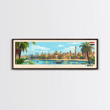 Load image into Gallery viewer, Asyut, Egypt Travel Poster Panoramic Canvas Print, Asyut, Egypt Painting, Egypt Art, Asyut Travel Art, Guest Room Painting