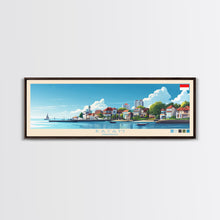 Load image into Gallery viewer, Batam, Indonesia Panoramic Travel Poster Canvas Print, Batam, Indonesia Painting, Indonesia Art, Batam Travel Art, Guest Room Painting