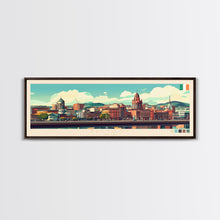 Load image into Gallery viewer, Belfast, Ireland Travel Poster Panoramic Canvas Print, Belfast, Ireland Painting, Ireland Art, Belfast Travel Art, Guest Room Painting