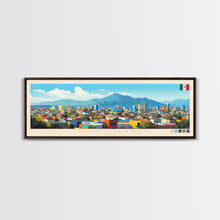 Load image into Gallery viewer, Benito Juarez, Mexico Panoramic Travel Poster Canvas Print, Benito Juarez, Mexico Painting, Mexico Art, Benito Juarez Travel Art, Guest Room Painting
