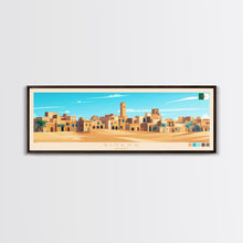 Load image into Gallery viewer, Biskra, Algeria Panoramic Travel Poster Canvas Print, Biskra, Algeria Painting, Algeria Art, Biskra Travel Art, Guest Room Painting