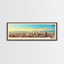 Load image into Gallery viewer, Bloemfontein, South Africa Panoramic Travel Poster Canvas Print, Bloemfontein, South Africa Painting, South Africa Art, Bloemfontein Panoramic Travel Art, Travel Painting