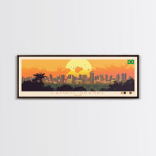 Carregar imagem no visualizador da galeria, Campo Grande, Brazil Panoramic Travel Poster Canvas Print, Campo Grande, Brazil Painting, Brazil Art, Campo Grande Panoramic Travel Art, Travel Painting