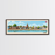 Load image into Gallery viewer, Chichester, England Panoramic Travel Poster Canvas Print, Chichester, England Painting, England Art, Chichester Panoramic Travel Art, Travel Painting
