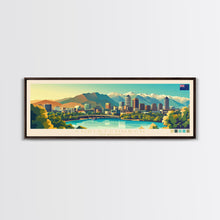 Carregar imagem no visualizador da galeria, Panoramic Travel Poster Christchurch, New Zealand Canvas Print, Christchurch, New Zealand Painting, New Zealand Art, Christchurch Travel Art, Guest Room Painting