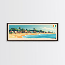 Load image into Gallery viewer, Daloa, Ivory Coast Panoramic Travel Poster Canvas Print, Daloa, Ivory Coast Painting, Ivory Coast Art, Daloa Panoramic Travel Art, Travel Painting