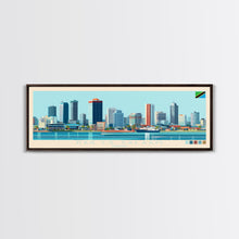 Load image into Gallery viewer, Dar es Salaam, Tanzania Panoramic Travel Poster Canvas Print, Dar es Salaam, Tanzania Painting, Tanzania Art, Dar es Salaam Travel Art, Living Room Painting