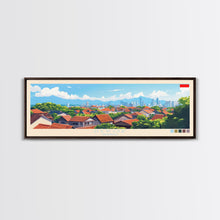 Load image into Gallery viewer, Depok, Indonesia Panoramic Travel Poster Canvas Print, Depok, Indonesia Painting, Indonesia Art, Depok Panoramic Travel Art, Travel Painting