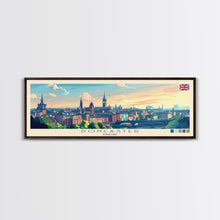 Load image into Gallery viewer, Doncaster, England Panoramic Travel Poster Canvas Print, Doncaster, England Painting, England Art, Doncaster Travel Art, Guest Room Painting
